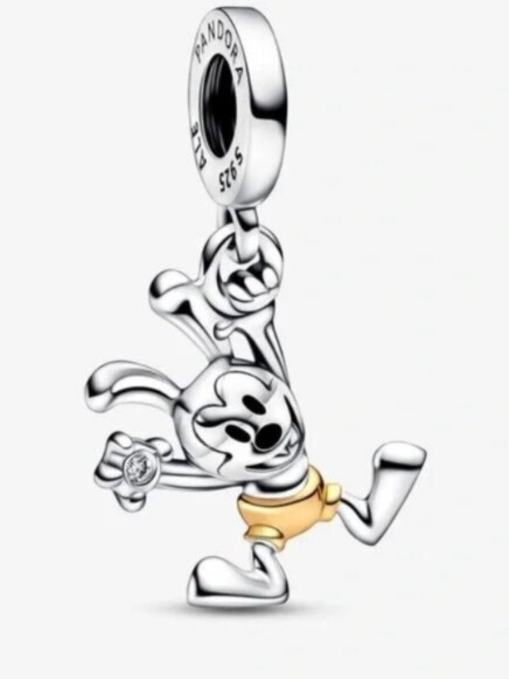 Pandora Silver and Gold Bunny Dangle Charm